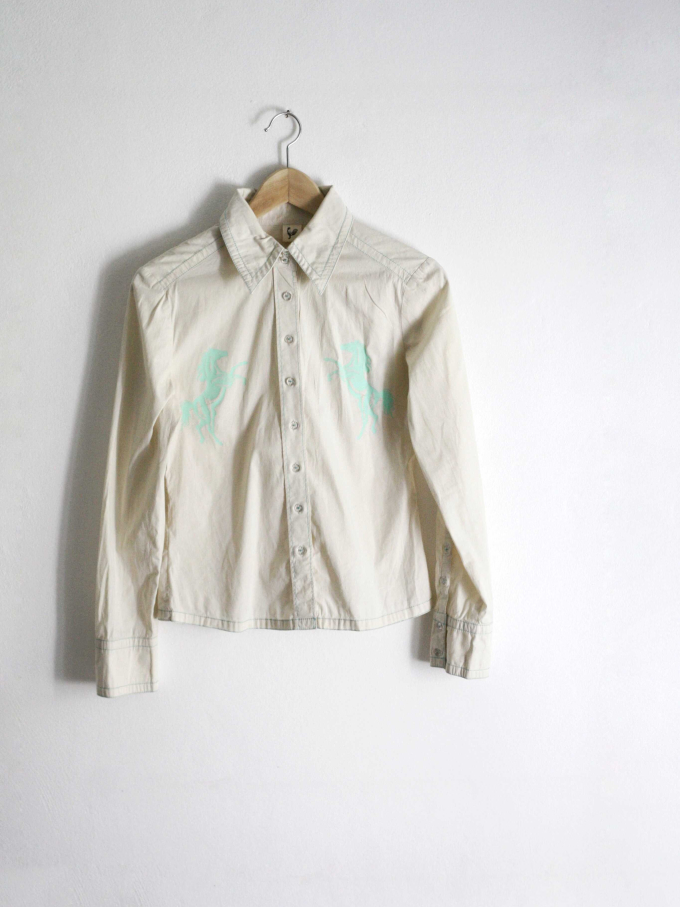 Kovbojská košile s tyrkysovým lemováním